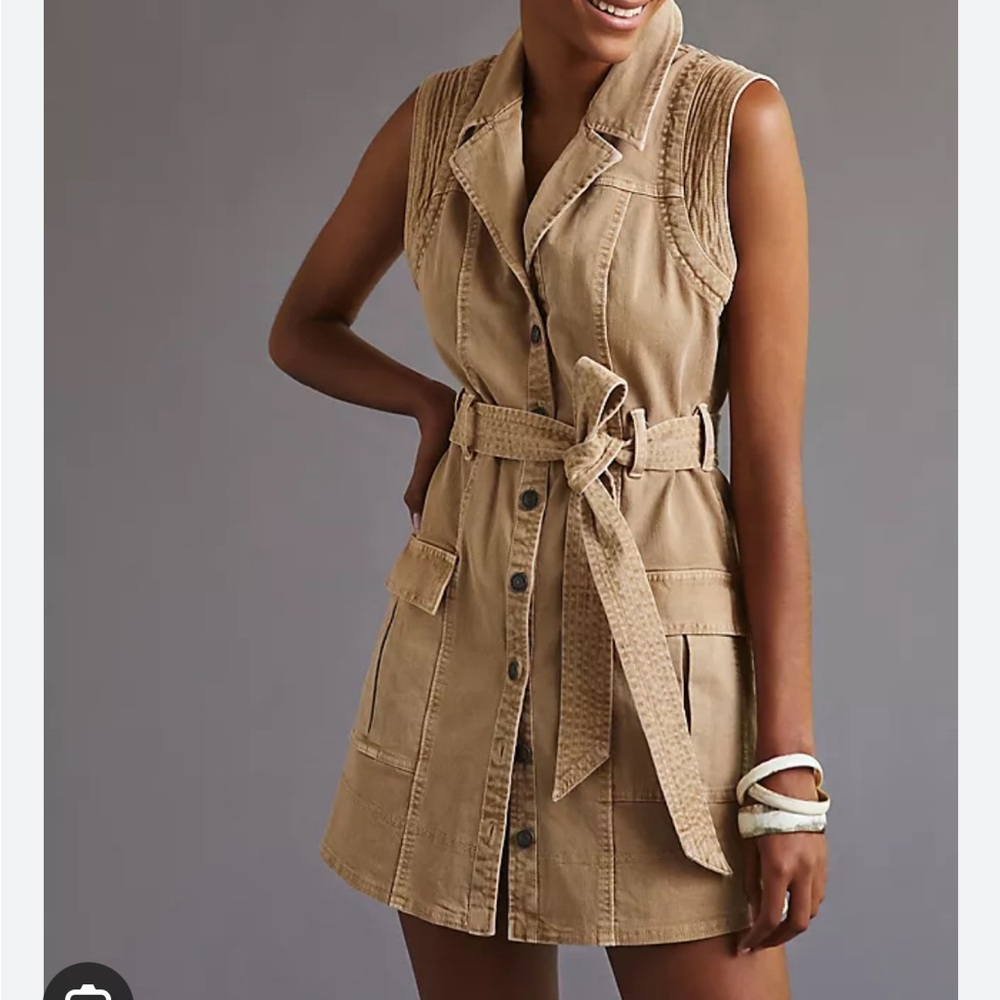 Pilcro button front mini dress Anthropologie